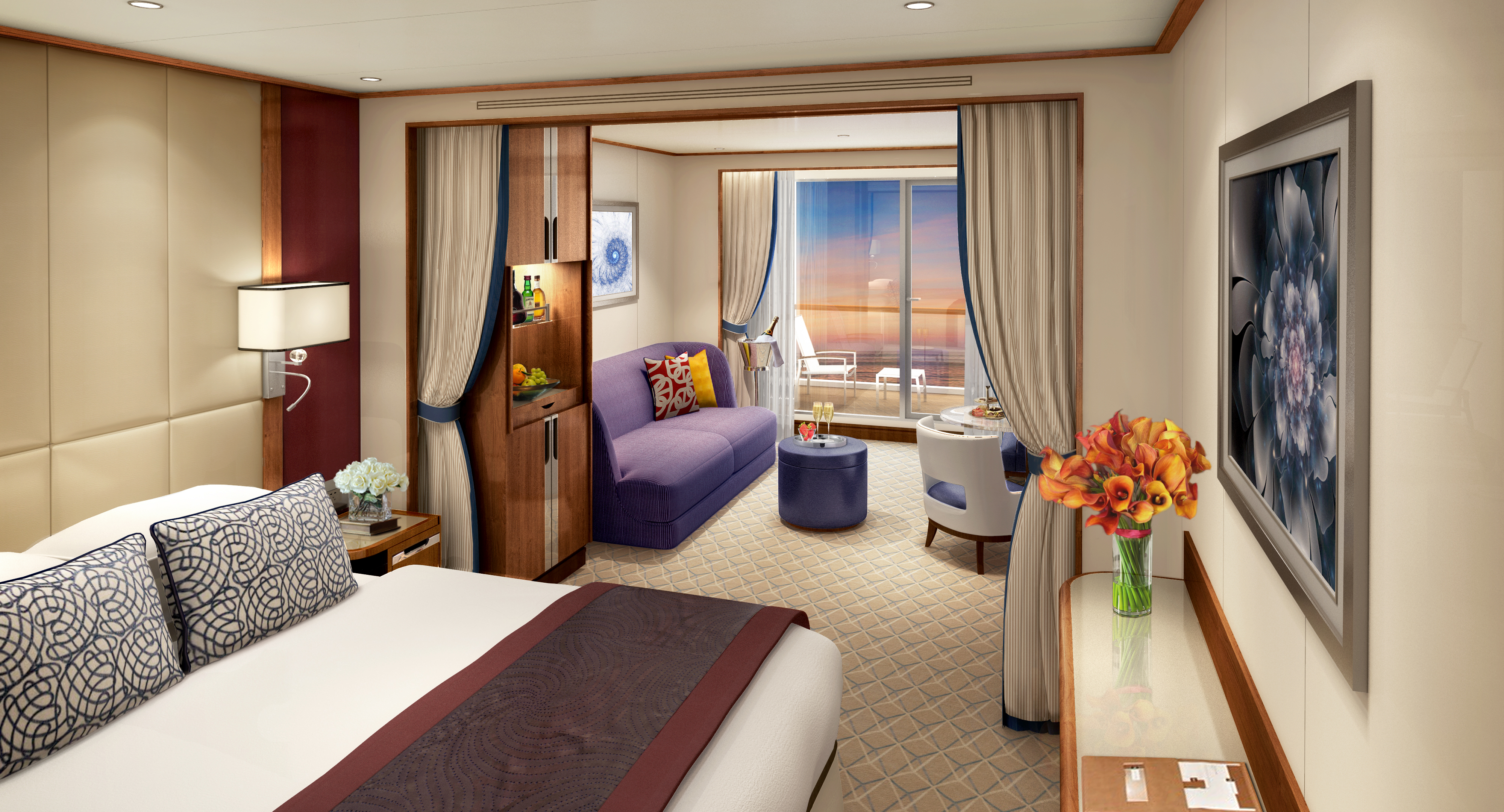 Veranda Suite der Seabourn Encore