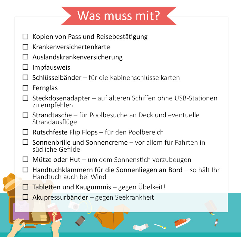 Checkliste - Tipps, was Sie mitnehmen sollten