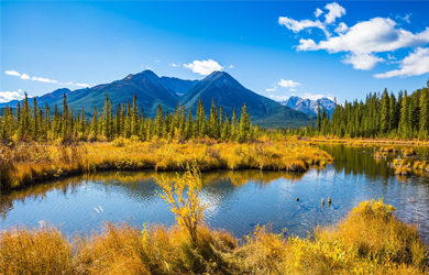 Berge und Meer Indian Summer