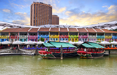 Der Clarke Quay zählt zu den Singapur-Highlights