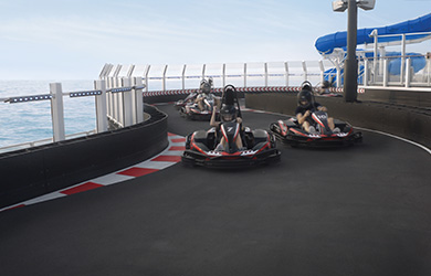 Norwegian Cruise Line NCL Kartbahn an Bord