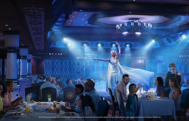 Disney Wish Theater Dinner Frozen