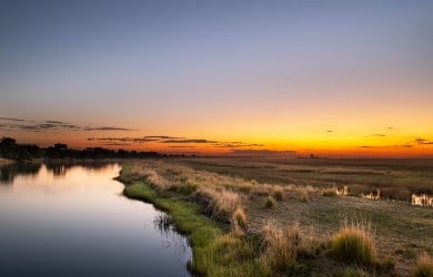 Chobe River im Sonnenuntergang