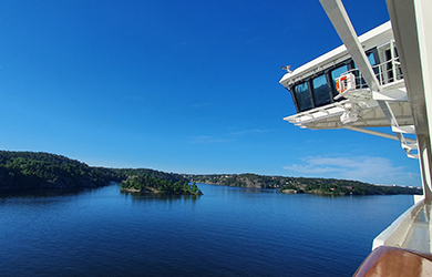 Stockholmer Schärengarten Aussicht von der MSC Preziosa