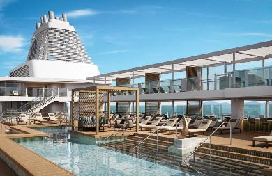 Pool der Silver Nova von Silversea Cruises