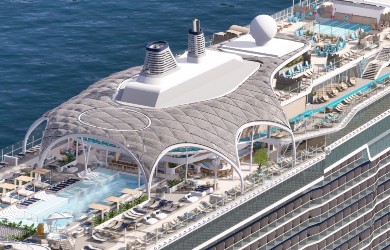 Richtig schick mutet das neue Sonnendeck des 8. TUI Cruises Schiffs an