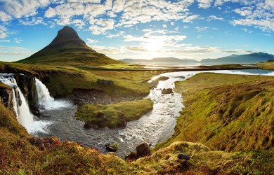 Frisches Sommerklima in Island