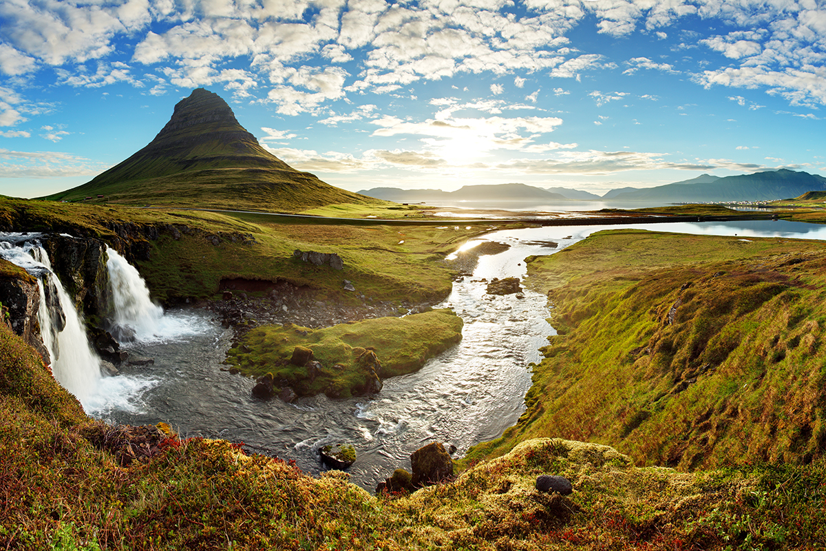 Frisches Sommerklima in Island